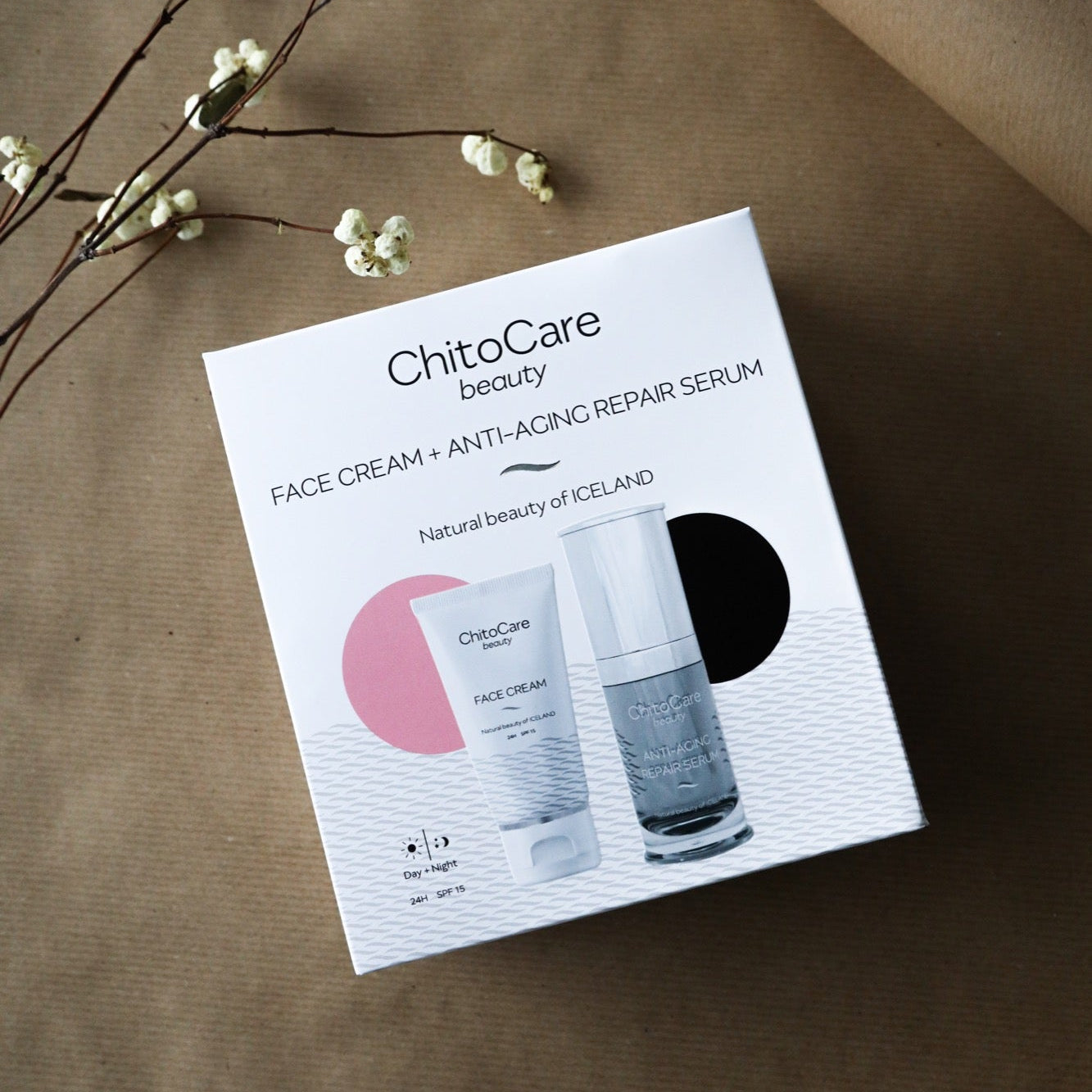 Mynd af ChitoCare Beauty Face Cream og Anti-Aging Repair Serum